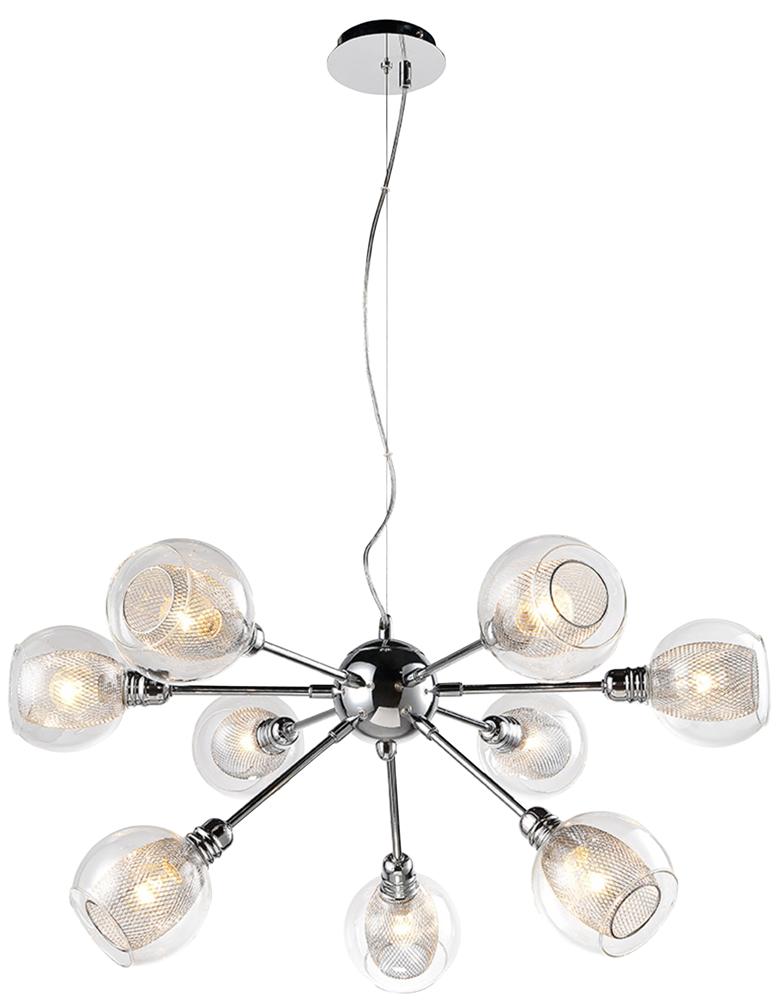 Suspension 9 Lampes Chromé E14 · Dixi