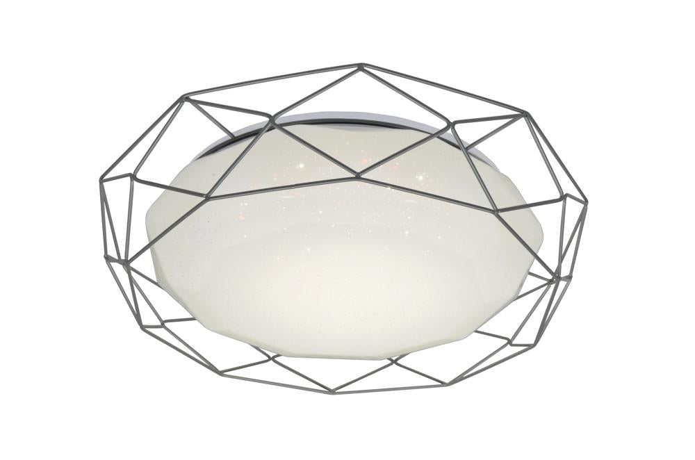 Plafonnier LED Acier Composite Gris · Sven
