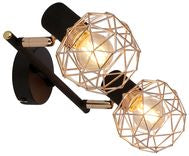 Plafonnier 2 Lampes Acier Noir Doré · Acrobat · photo 2