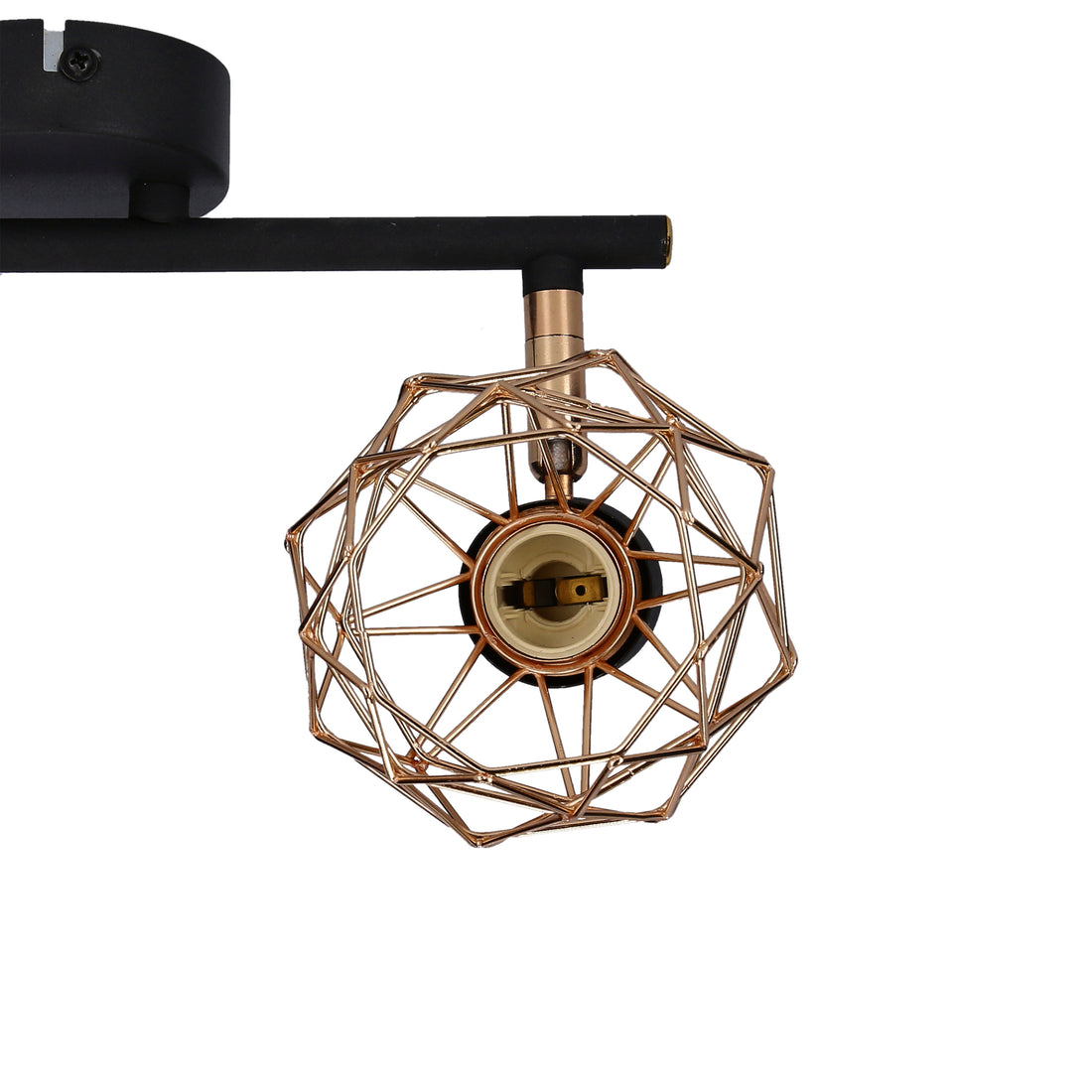 Plafonnier 2 Lampes Acier Noir Doré · Acrobat · photo 3