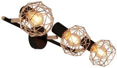 Plafonnier 3 Lampes Acier Noir Doré · Acrobat · photo 2