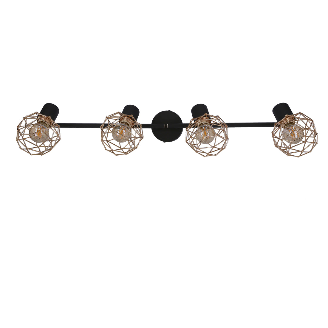 Plafonnier 4 Lampes Acier Noir Doré · Acrobat