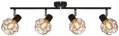 Plafonnier 4 Lampes Acier Noir Doré · Acrobat · photo 3