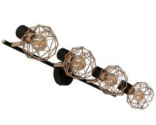 Plafonnier 4 Lampes Acier Noir Doré · Acrobat · photo 2