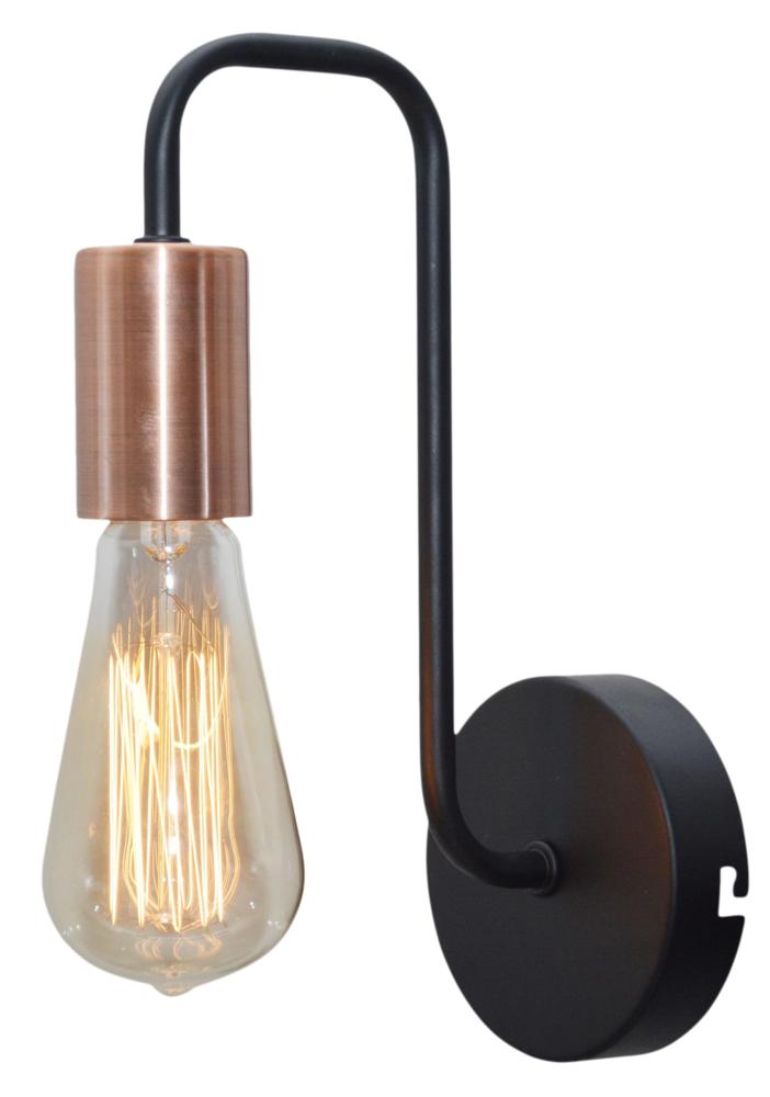 Applique murale Acier Noir E27 · Herpe