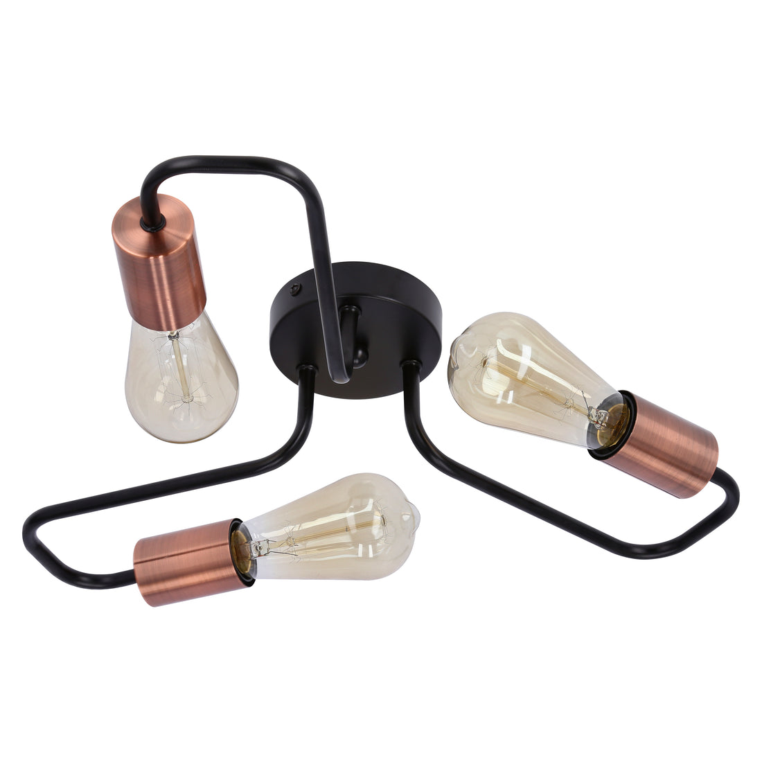 Suspension 3 Lampes Acier Noir · Herpe