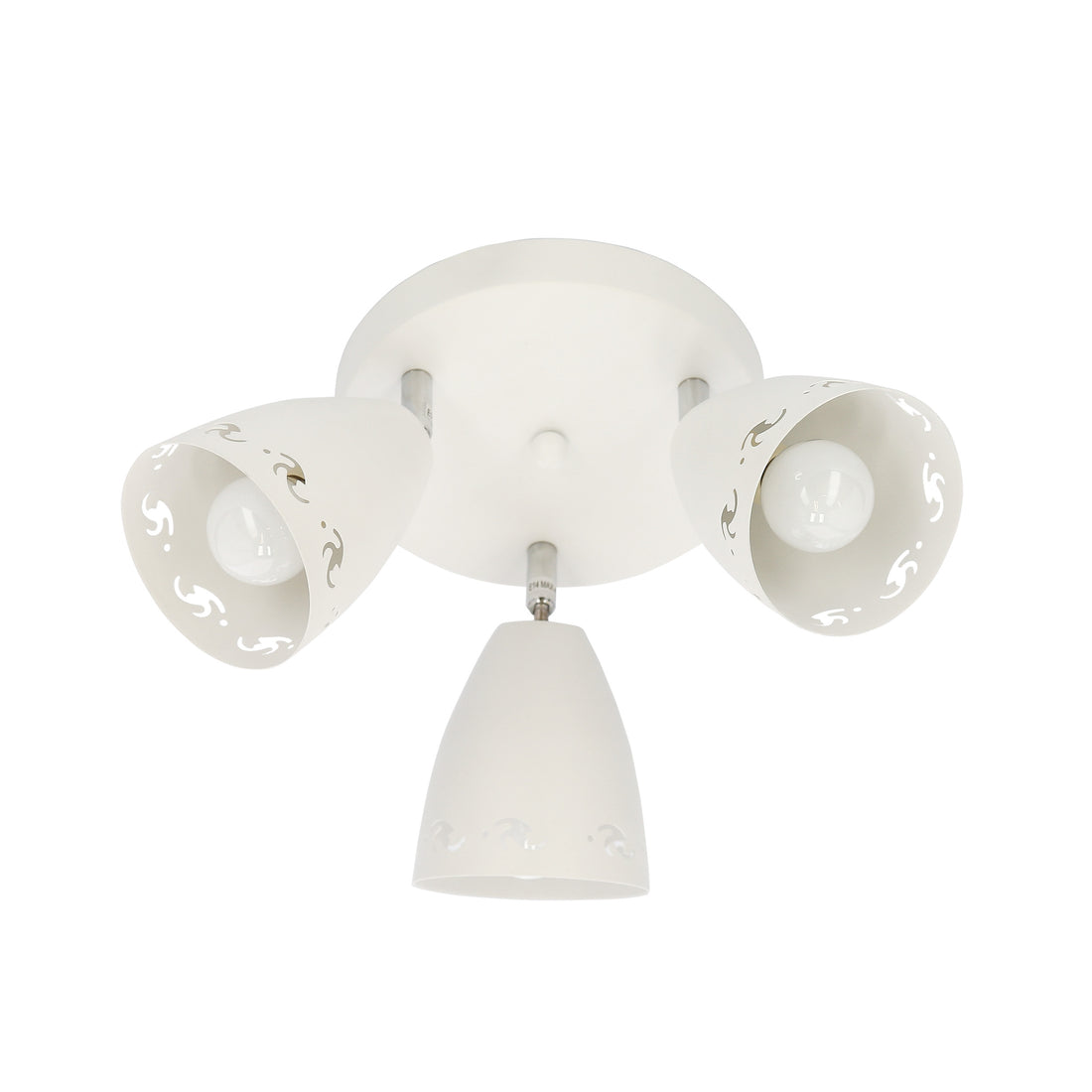 Plafonnier 3 Lampes Métal Mat Blanc · Coty · photo 2
