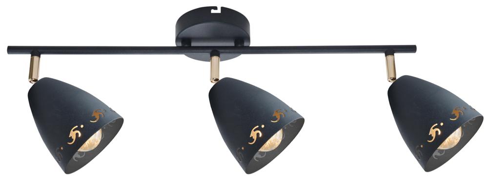 Plafonnier 3 Lampes Métal Noir · Coty