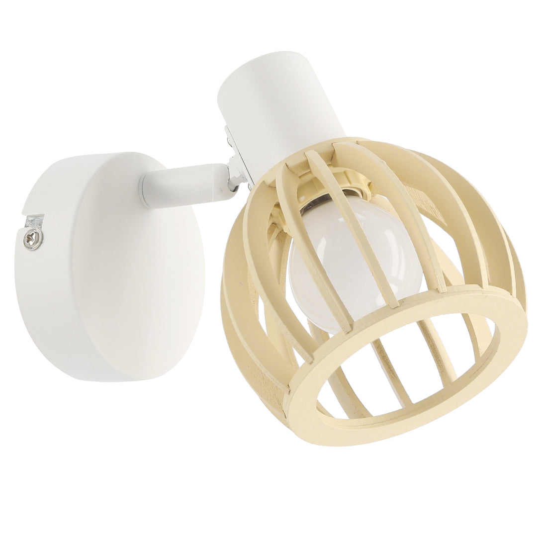 Applique murale Acier Bois Blanc · Atarri