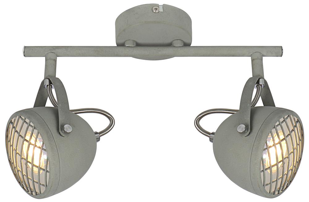 Plafonnier 2 Lampes Métal Gris · Pent