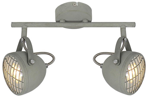 Plafonnier 2 Lampes Métal Gris · Pent