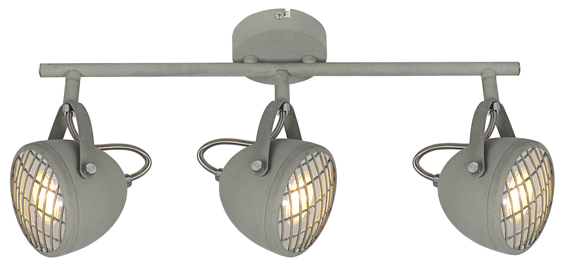 Plafonnier 3 Lampes Métal Gris · Pent