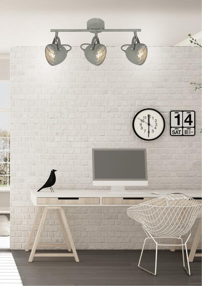 Plafonnier 3 Lampes Métal Gris · Pent · photo 3