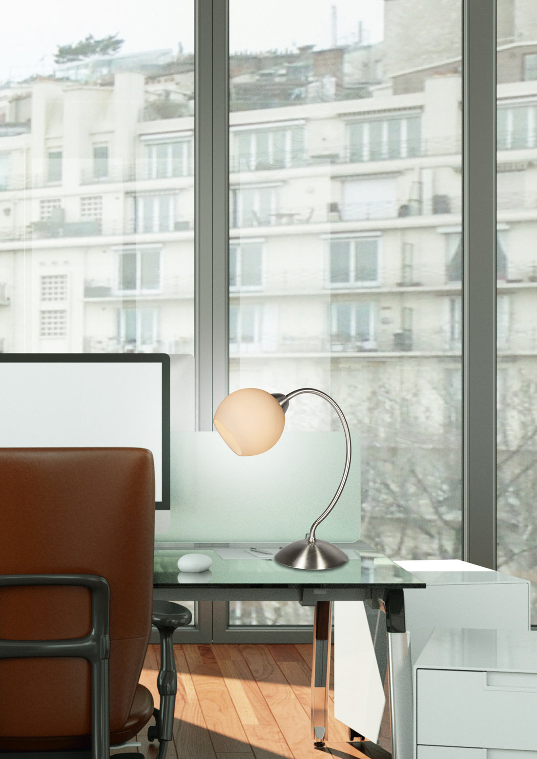 Lampe à poser Acier Verre Satiné · Tobago · photo 2