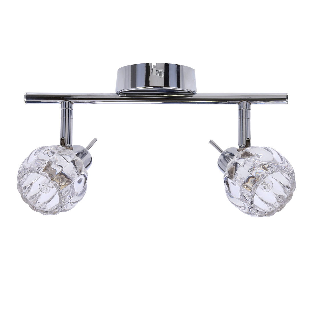 Plafonnier 2 Lampes Métal Cristal Chromé · Bombola · photo 2
