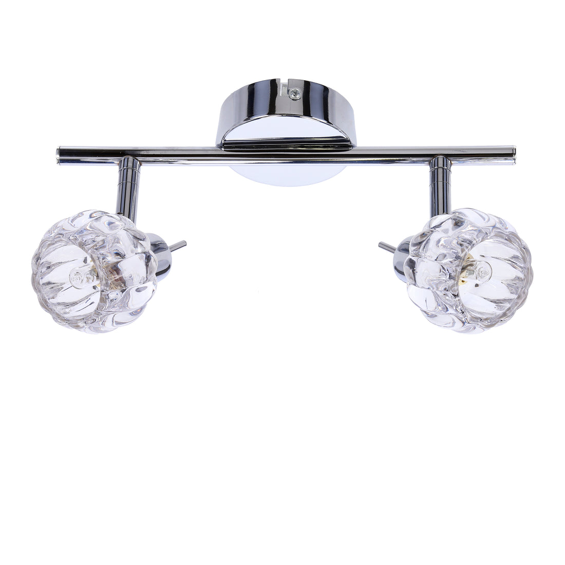 Plafonnier 2 Lampes Métal Cristal Chromé · Bombola · photo 3