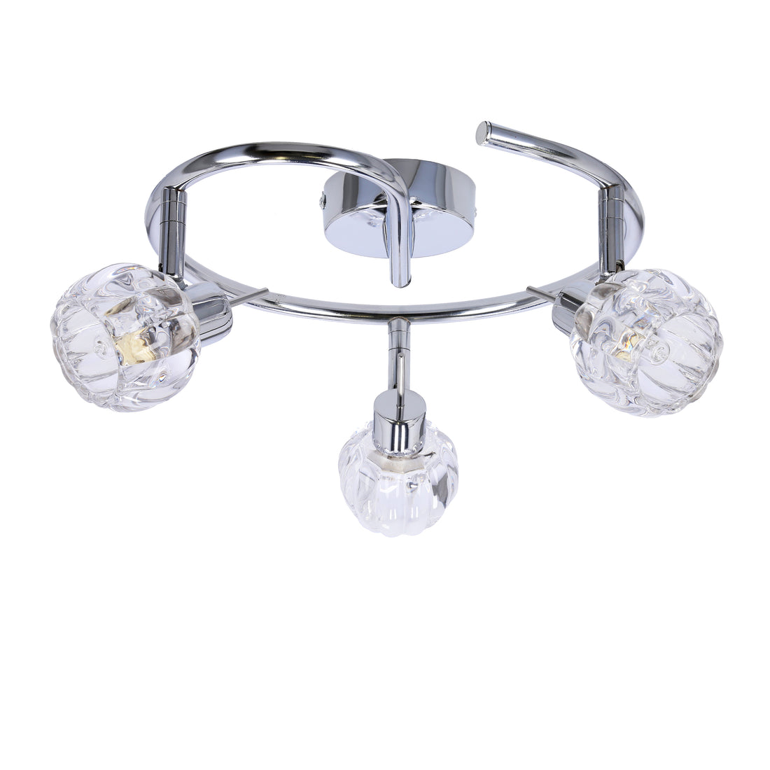 Plafonnier 3 Lampes Métal Cristal Chromé · Bombola · photo 4