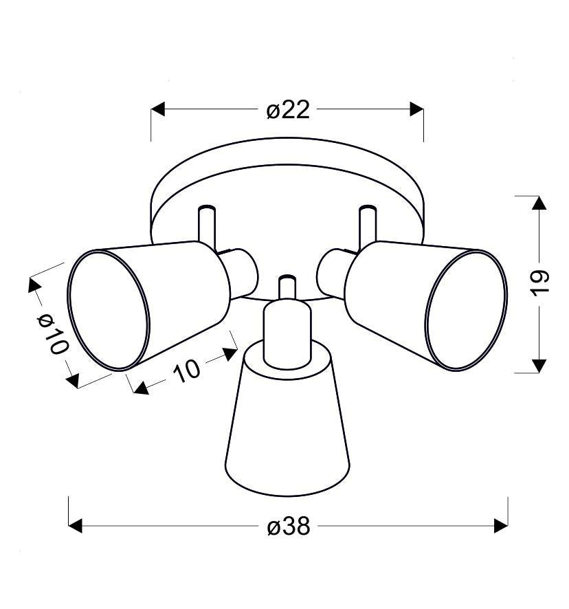 Plafonnier 3 Lampes Acier Tissu Chromé · Pin · photo 5