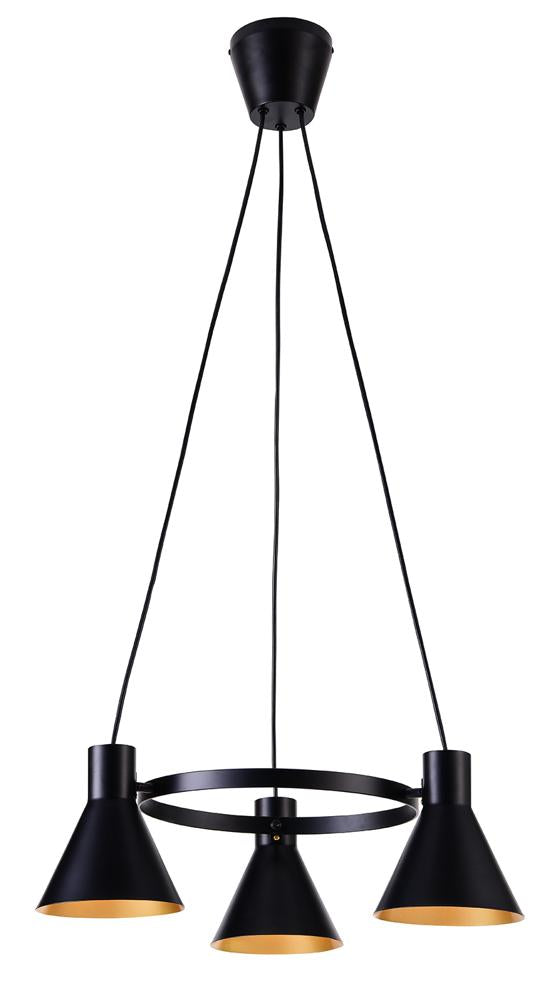 Suspension 3 Lampes Métal Noir · More