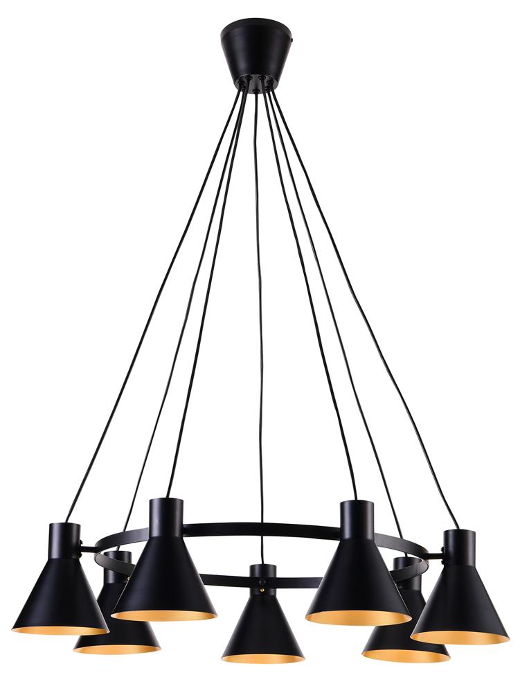 Suspension Métal Noir E27 · More