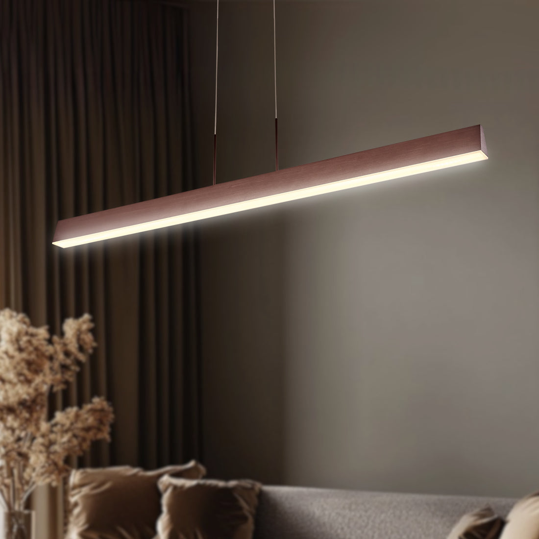 Suspension LED Acier Composite Marron · Coconut · photo 4