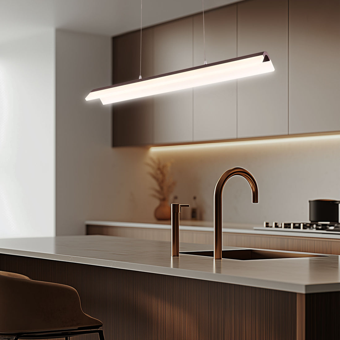 Suspension LED Acier Composite Marron · Curacoa · photo 4
