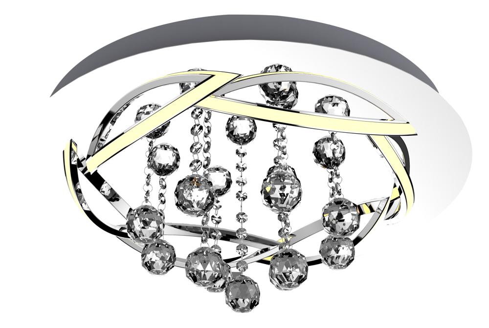 Plafonnier LED Métal Composite Chromé · Korfu
