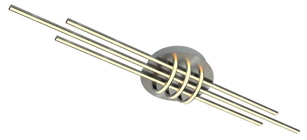 Plafonnier LED Métal Composite Satiné Nickel · Naksos