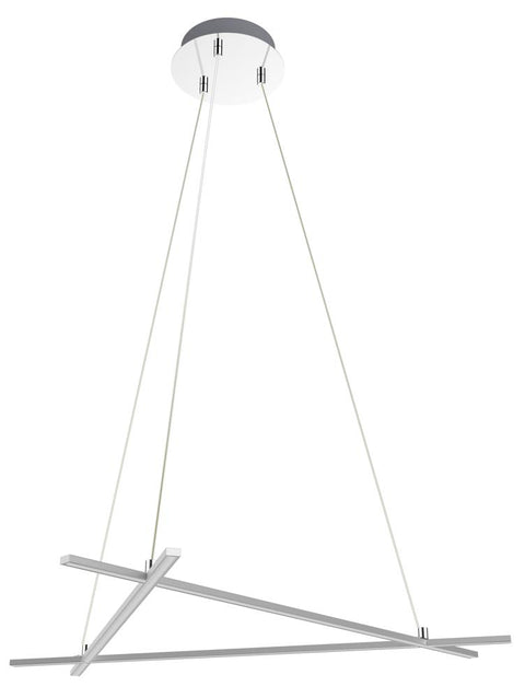 Suspension LED Acier Composite Argenté · Andros