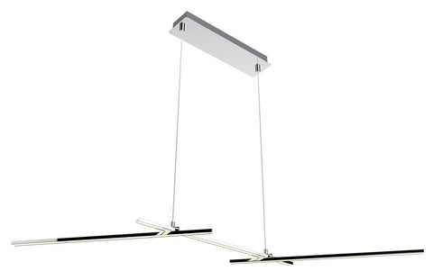 Suspension LED Métal Composite Chromé · Thasos