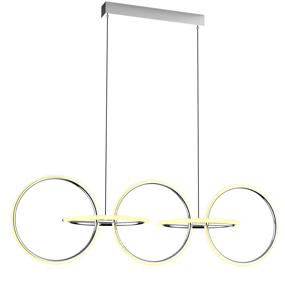 Suspension LED Acier Composite Chromé · Kos