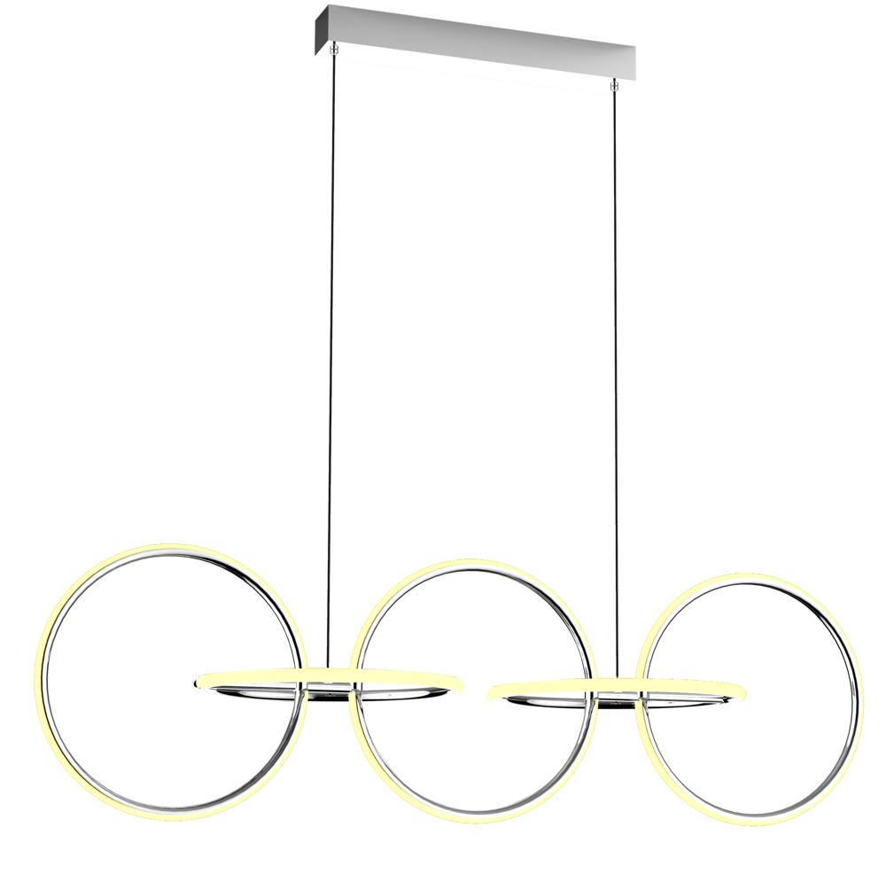 Suspension LED Acier Composite Chromé · Kos