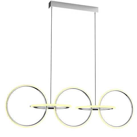 Suspension LED Acier Composite Chromé · Kos