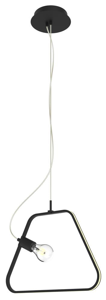 Suspension LED Acier Composite Noir · Ikaria