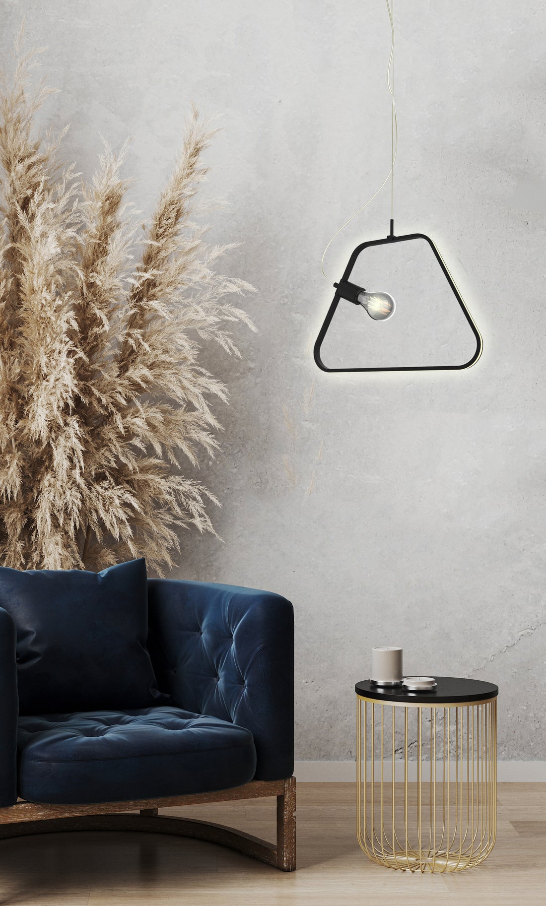 Suspension LED Acier Composite Noir · Ikaria · photo 2