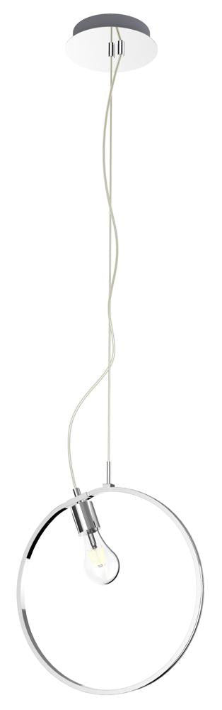 Suspension 2 Lampes LED Acier Composite Chromé · Skiros