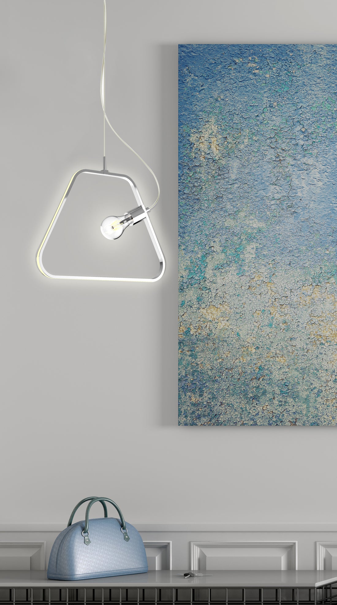 Suspension LED Acier Composite Chromé · Ikaria · photo 2