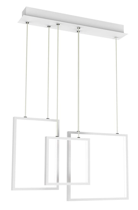 Suspension LED Acier Composite Blanc · Keos