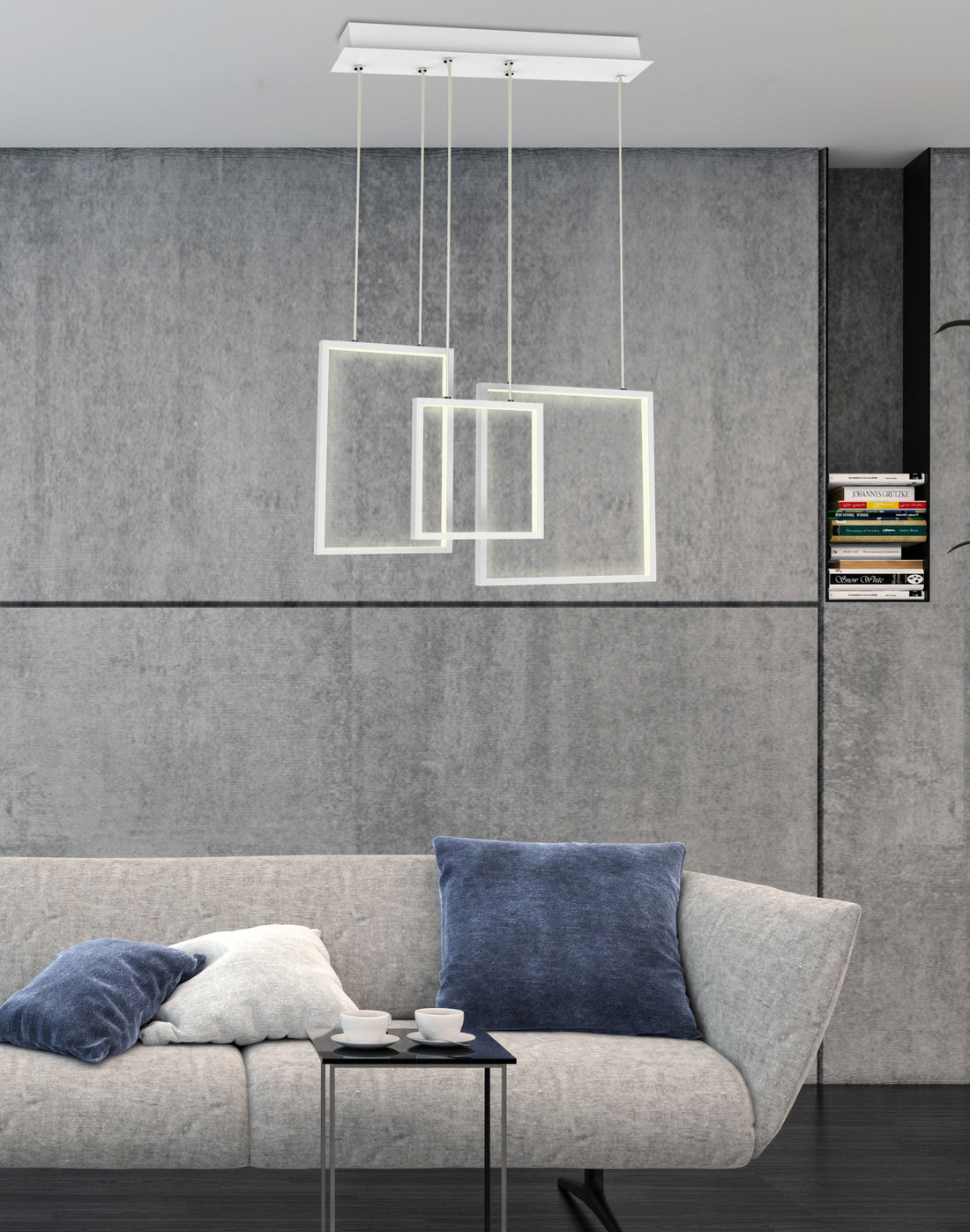 Suspension LED Acier Composite Blanc · Keos · photo 2
