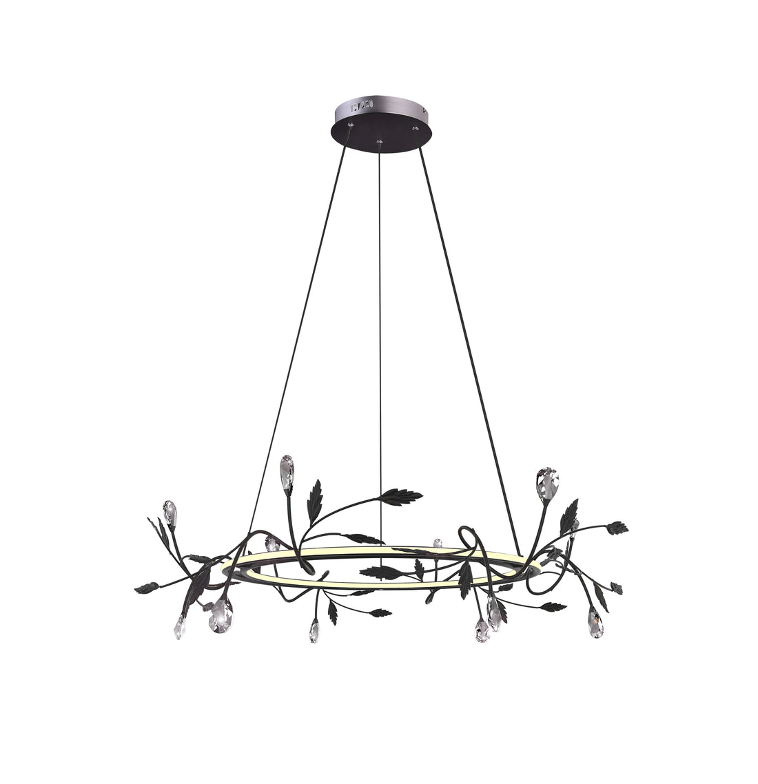 Suspension LED Acier Composite Noir · Giaros