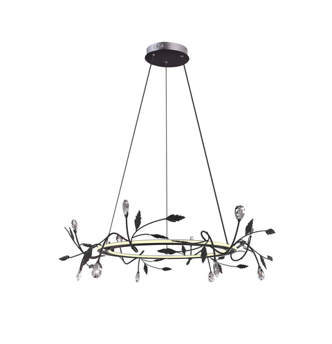 Suspension LED Acier Composite Noir · Giaros