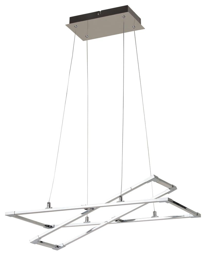 Suspension LED Acier Composite Argenté Gris · Kseros