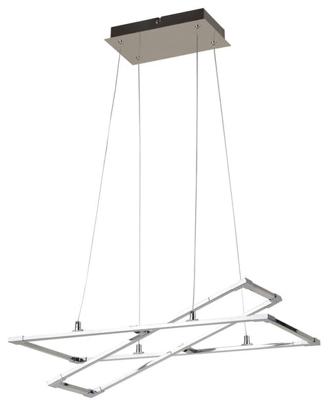 Suspension LED Acier Composite Argenté Gris · Kseros