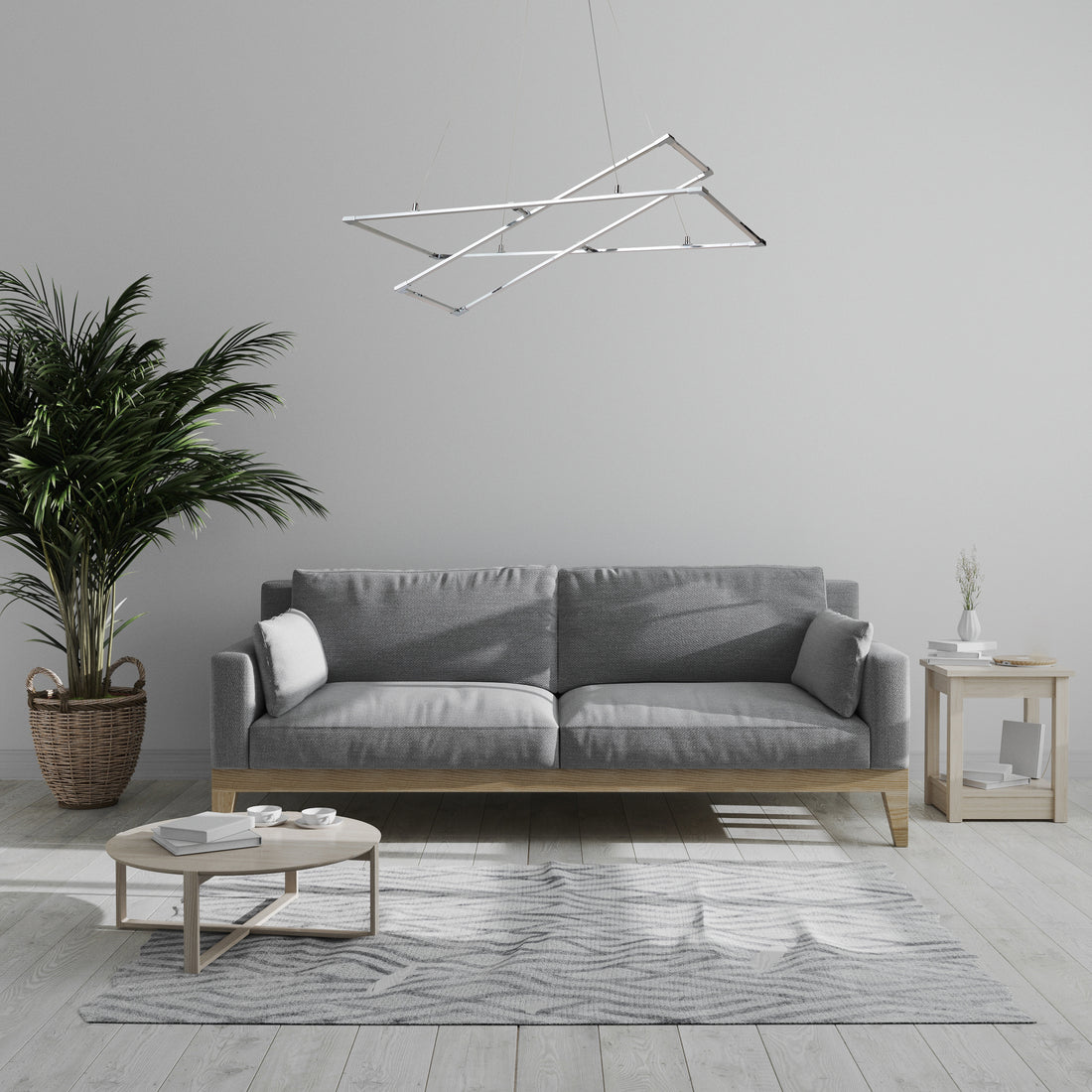 Suspension LED Acier Composite Chromé · Kseros · photo 4