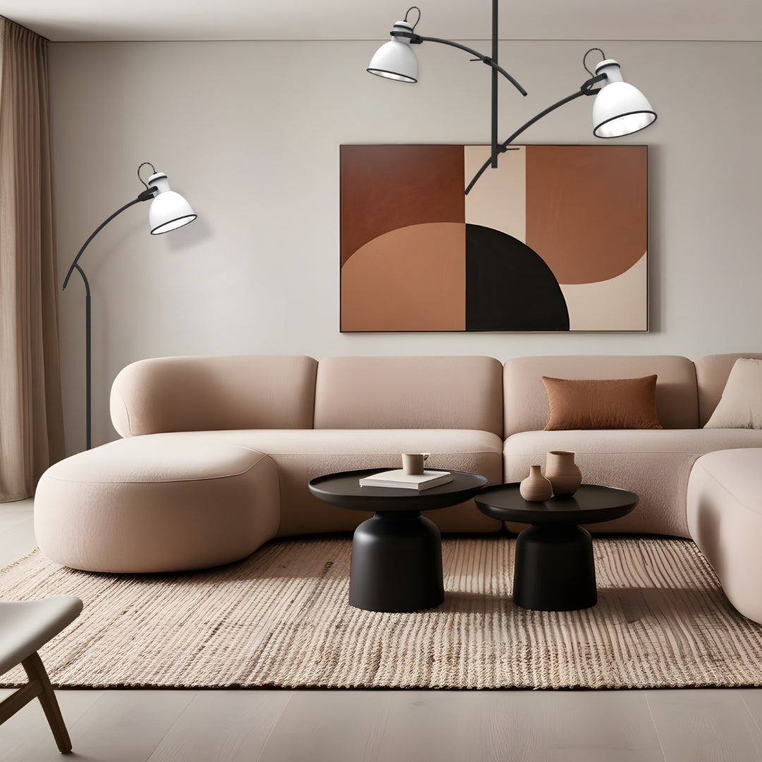 Suspension 2 Lampes Acier Blanc et Noir · Zumba · photo 4