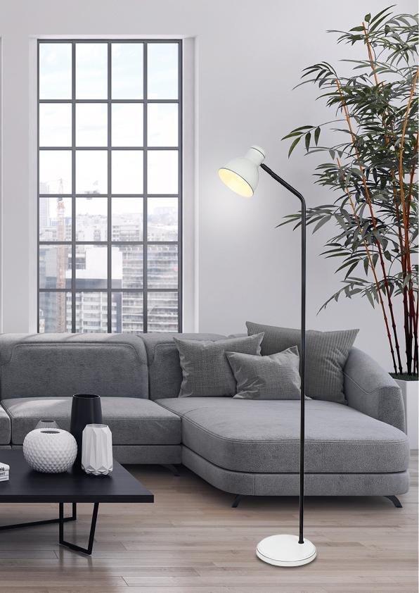 Lampadaire Acier Blanc et Noir · Zumba · photo 3