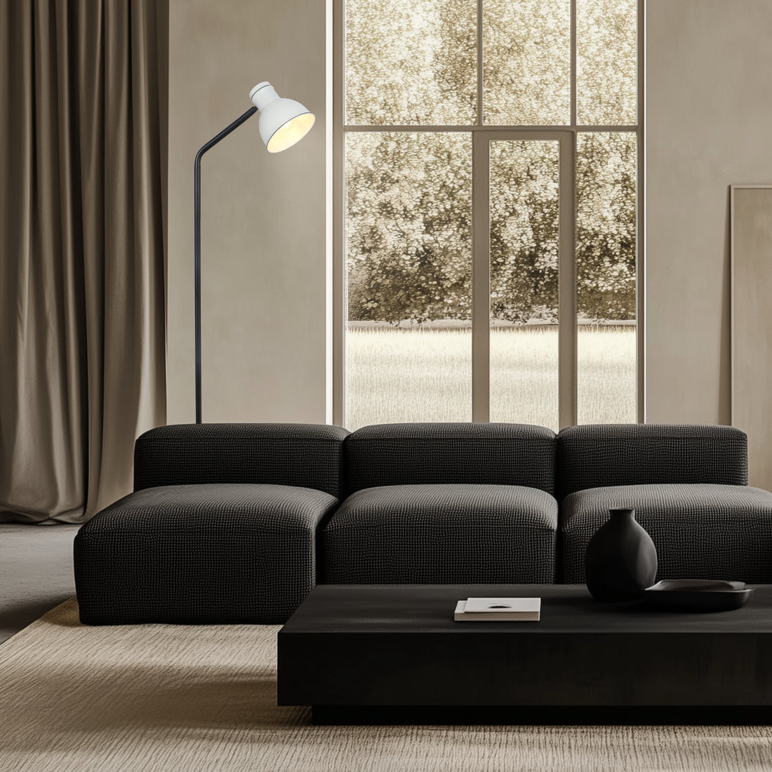 Lampadaire Acier Blanc et Noir · Zumba · photo 4