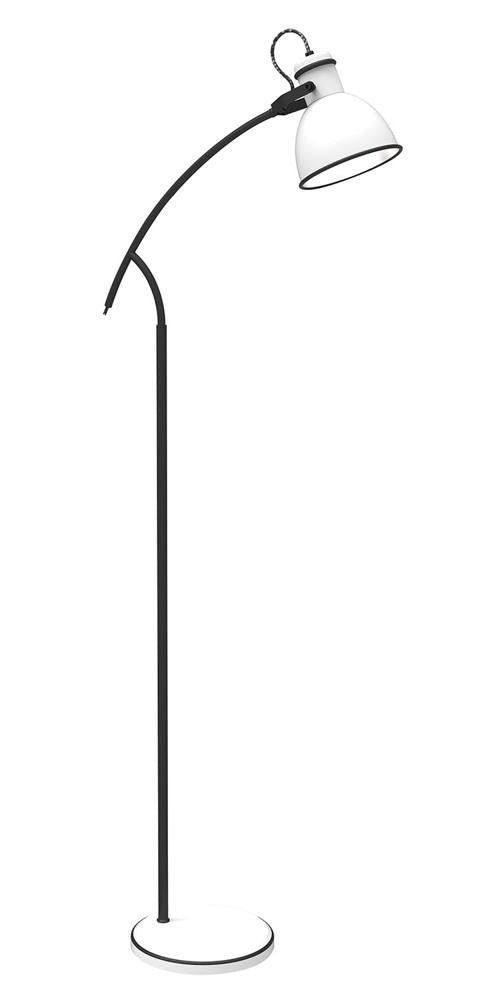 Lampadaire Acier Blanc et Noir · Zumba