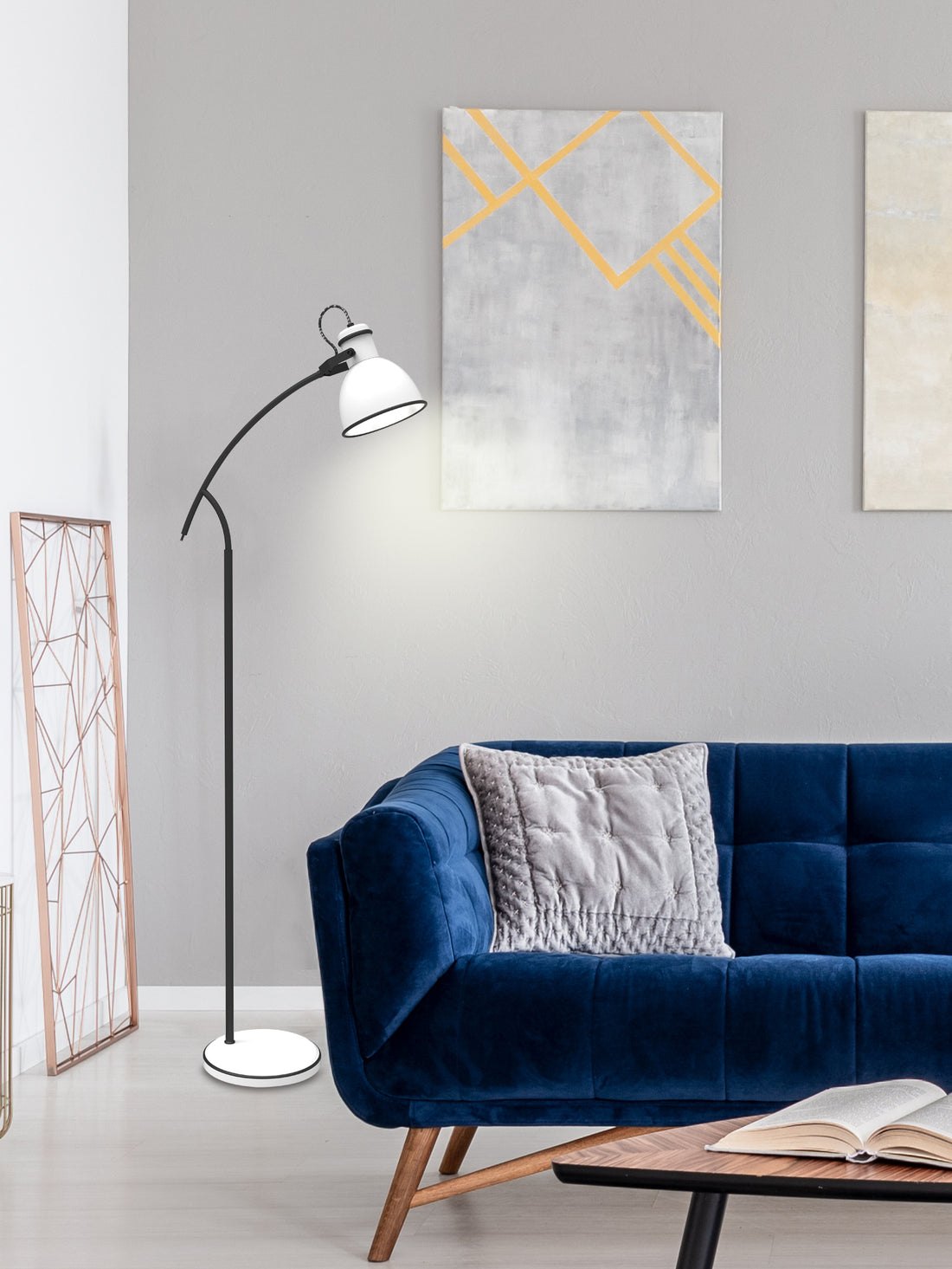 Lampadaire Acier Blanc et Noir · Zumba · photo 3