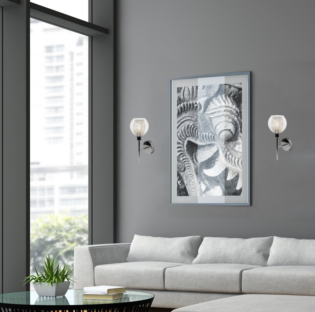 Applique murale Acier Verre Chromé · Ozzo · photo 3
